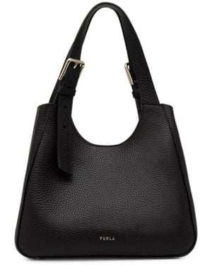 Furla Tote Bag Aus Gekörntem Leder - Schwarz