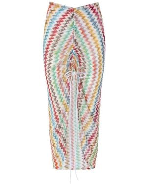 Missoni Falda Con Motivo Chevron - Blanco
