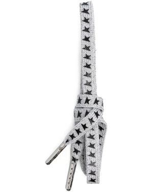 Golden Goose Star-Print Shoe Laces - White