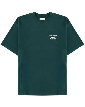 Drole de Monsieur Le Slogan Crew-Neck T-Shirt - Green