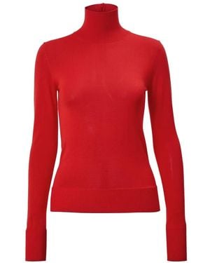 Carolina Herrera Mock Neck Sweater - Red