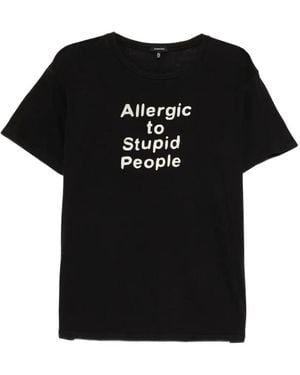 R13 Slogan-Print T-Shirt - Black