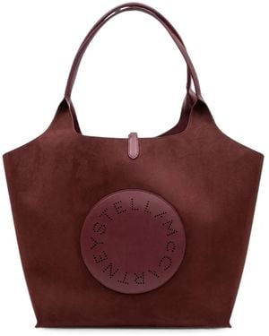 Stella McCartney Bolso Shopper Reversible Con Logo - Morado