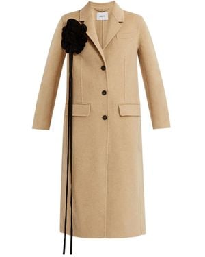 Erdem Mantel Mit Blumenverzierung - Natur