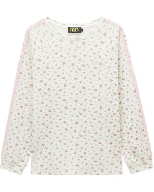 Mini Cream Floral-Print T-Shirt - White