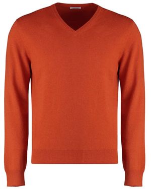Malo Gerippter Pullover - Orange