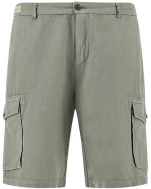 Paul & Shark Garment-Dyed Cargo Bermuda Shorts - Grey