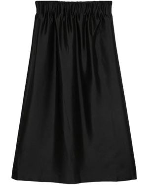 YEAREAST Gathered-Detail Skirt - Black