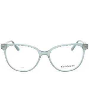 Juicy Couture Glitter-Effect Round-Frame Glasses - White