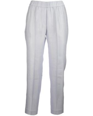 Peserico Pantalon Fuselé À Taille Élastiquée - Grey