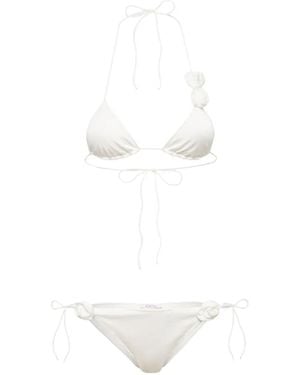 Oséree Bridal Rose Two Piece Bikini - White