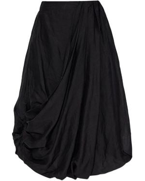 AllSaints Jupe Mi-Longue Nia À Design Drapé - Noir