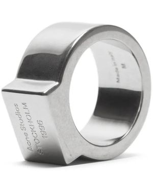【Acne Studios】シルバー Crystal リング Acne Studios Crystal ring - Silver | REVERSIBLE