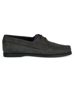 Brioni City Lace-Up Boat Shoes - White