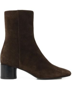 Bimba Y Lola Bottines En Daim À Talon Foncé - Black