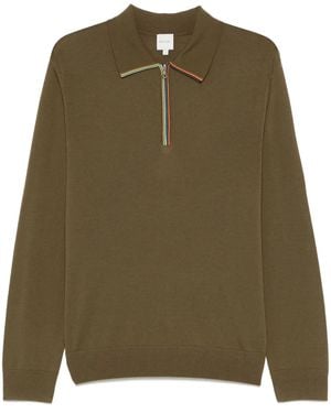 Paul Smith アーティストストライプ ポロシャツ - グリーン