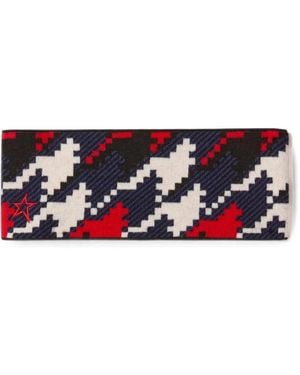 Perfect Moment Wool Blend Houndstooth Headband - White