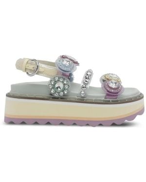 Kurt Geiger Octavia Sling Platform Sandalss - White