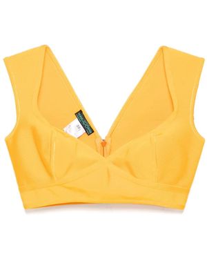 Hervé L. Leroux Sweetheart Bandage Top - Yellow