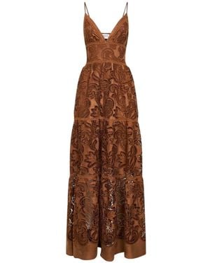 ERMANNO FIRENZE A-Line Paisley Dress - Brown
