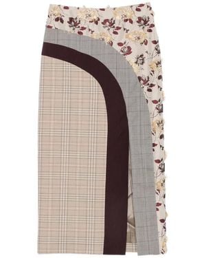 Antonio Marras Patchwork Floral-Print Midi Skirt - White