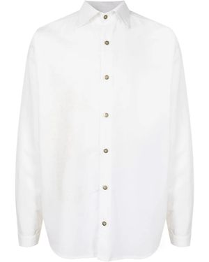 Amir Slama Pattern-Jacquard Shirt - White
