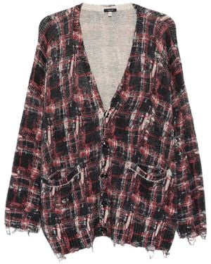 R13 Ausgefranster Cardigan - Braun