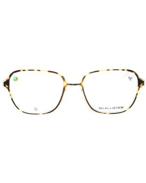 MCALLISTER Tortoiseshell-Effect Rectangle-Frame Glasses - Brown