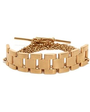 Victoria Beckham Chain Wrap T-Bar Necklace - Metallic