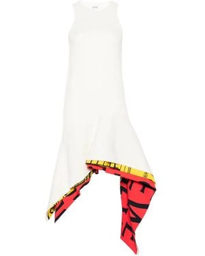 Loewe Knitted Asymmetric Dress - Red
