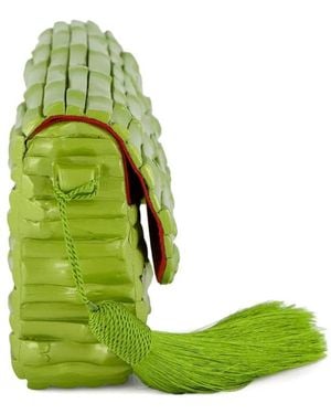 Glorinha Paranagua Pochette À Laque En Bambou - Vert