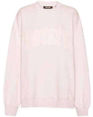 ROTATE BIRGER CHRISTENSEN Heavy Sweatshirt Mit Rundhalsausschnitt - Pink