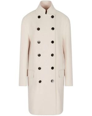 Giorgio Armani Double-Breasted Coat - Natural