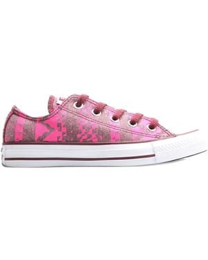 Converse Chuck Taylor All Star Ox Print Bordeau/ Trainers 549683C - Pink