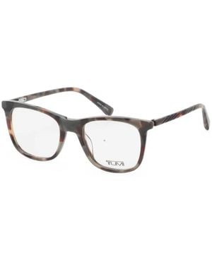 Tumi Tortoiseshell-Effect Square-Frame Glasses - White