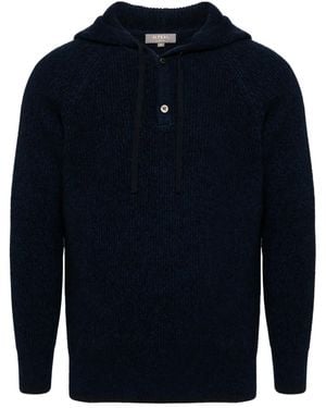 N.Peal Cashmere Balham Hooded Sweater - Blue
