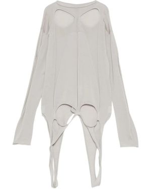 Rick Owens Slashed Back-Detail Jumper - White