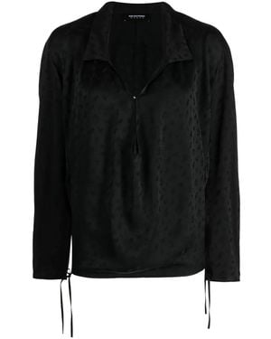 Kiko Kostadinov Bluse Mit Blumenmuster - Schwarz