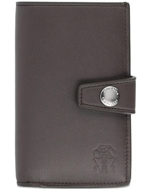 Brunello Cucinelli Logo-Embossed Wallet - Gray