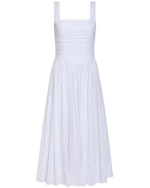 Markarian Maeve Eyelet Midi Dress - White