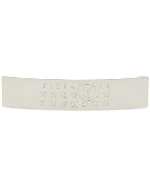 MM6 by Maison Margiela Logo-Engraved Hair Clip - White