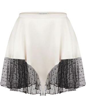 Nina Ricci レーストリム ミニスカート - ホワイト