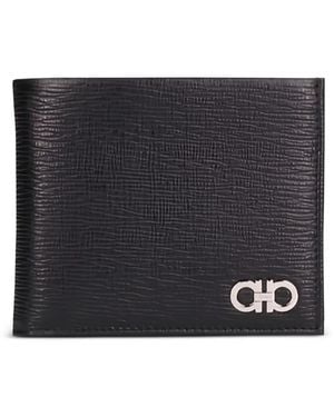 Ferragamo Gancini-Logo Leather Wallet - Black