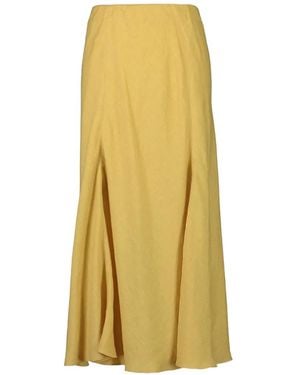 Brunello Cucinelli Flared Midi Skirt - Yellow