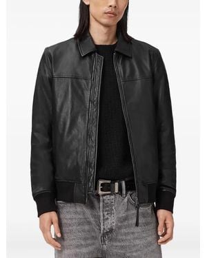 AllSaints Rashford Leather Jacket - Black