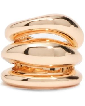 Bimba Y Lola Irregular Three-Band Ring - Metallic