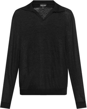 Giorgio Armani Fine-knit T-shirt - ブラック