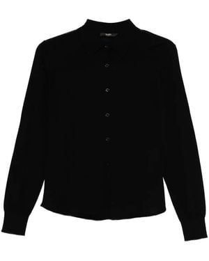 Seventy Button-Fastening Wool Blouse - Black