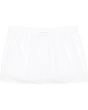 Alexander Wang Mini Logo-Patch Boxer-Style Shorts - White