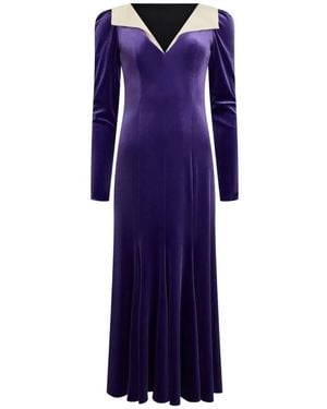Philosophy Di Lorenzo Serafini Velvet Maxi Dress - Blue